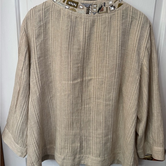 CHICO'S Jacket with Metallic Threads and Beading Womens size 3 XL 16 - Picture 2 of 6